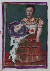 ROONEY Mick 1944,Queen of hearts with dog,2004,Rosebery's GB 2024-03-12