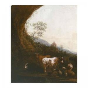ROOS Johan Heinrich 1631-1685,LANDSCAPE WITH COWS AND SHEEP,Sotheby's GB 2004-03-15