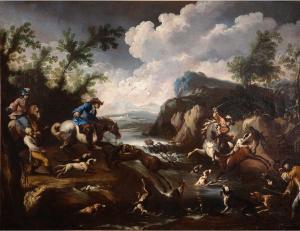 ROOS Johan Melchior 1663-1731,L'Hallali du cerf,Aguttes FR 2022-06-28