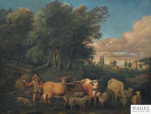 ROOS Joseph Rosa 1726-1805,A herdsman with his flock,Nagel DE 2012-10-10
