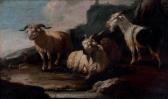 ROOS Peter Philipp 1655-1706,Pastore a riposo con capre e montone in un paesagg,Blindarte 2012-11-25