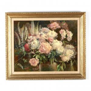 ROOS Peter 1850-1920,Still Life with Peonies,Leland Little US 2018-02-17