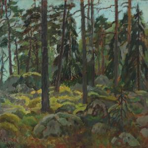 ROOSE Wanda Reikchmann 1882-1956,Forest with pine trees,Bruun Rasmussen DK 2012-05-14