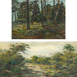 ROOSE Wanda Reikchmann 1882-1956,Forestscapes,Bruun Rasmussen DK 2014-05-12