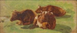 ROPE George Thomas 1845-1929,Resting cattle,Lacy Scott & Knight GB 2022-09-17