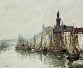 ROPION Fernand Hugo 1900-1900,Le port d'Ostende,Tajan FR 2010-03-31