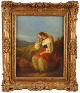 ROQUEPLAN Camille Joseph Etienne 1803-1855,Femme comptant ses sous,1851,Osenat FR 2023-11-26