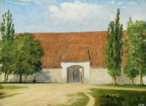 RORBYE Martinus 1803-1848,A stable, presumably at Gjorslev manor,Bruun Rasmussen DK 2019-09-17