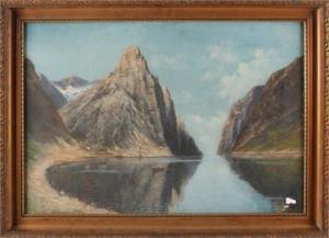 RORSTRAND A 1900,Boten in een fjord,1900,Twents Veilinghuis NL 2017-01-13