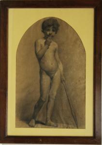 ROSA Adrien,Bambino nudo che impugna asta portacarboncino,1881,Il Ponte Casa D'aste Srl 2012-02-21