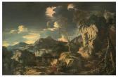 ROSA Augusto 1657-1739,A mountainous rocky landscape with the Flight into,Christie's GB 2010-12-08