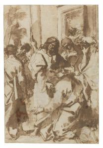 ROSA Salvator 1615-1673,CHRIST GIVING THE KEYS TO SAINT PETER,Sotheby's GB 2012-01-25