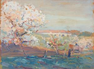 ROSAIRE Arthur Dominique,Apple Blossoms , Landscape with Wildflowers and A ,Bonhams 2023-11-30