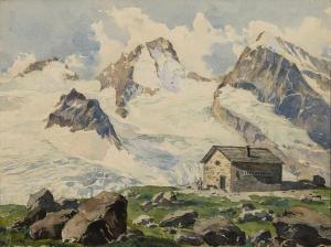 ROSCHET Carl 1868-1925,Blick auf Eiger, Mönch und Jungfrau an einem Sommertag,Zeller DE 2019-09-11