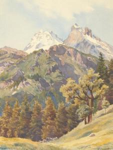 ROSCHET Carl 1868-1925,Sommertag in den Schweizer Bergen,1925,Von Zengen DE 2007-06-15