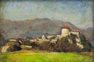 ROSCOE BACON Irving 1875-1962,landscape scene of a castle,1908,888auctions CA 2019-09-12