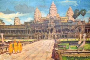 ROSE Al,Trois bonzes au temple d'Angkor,Gautier-Goxe-Belaisch, Enghien Hotel des ventes 2016-09-15