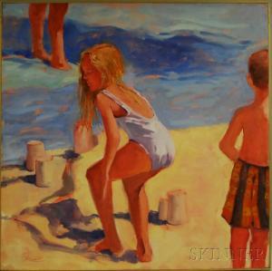 ROSE Howard 1900-2000,Young Girl at the Beach,Skinner US 2011-11-16