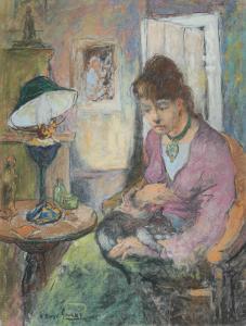 ROSE INNES Alexander 1915-1996,Seated Woman with Cat,Strauss Co. ZA 2024-04-15