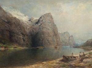 ROSE Karl Julius 1828-1911,Fjord Landscape,Auctionata DE 2015-06-23