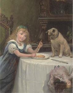 ROSELL ALTMIRA Antoni 1906-1995,Dinner companions, a young girl with her pug,Christie's 2005-08-24