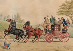 ROSENBAUM Richard 1864,Four-in-hand Coach Spooked by a Kite,Skinner US 2018-01-12