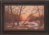 ROSENBERG Edvard Axel 1858-1934,Snow melting in the evening sun,1925,Christie's GB 2006-11-02