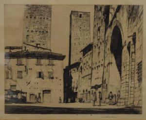 ROSENBERG Louis Conrad,Six various Continental Town Scenes,Rowley Fine Art Auctioneers 2021-11-13