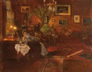 ROSENBERGER Raphael 1867-1872,Dama sentada en un interior,Fernando Duran ES 2012-02-14