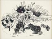 ROSENBLATT JOE 1933,surrealist line drawing,1978,888auctions CA 2022-01-27