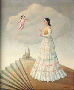 ROSENBLUETH EMILIO 1926-1994,Anunciación con escalera en abanico,1944,Morton Subastas MX 2010-11-25