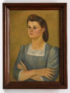 ROSENBLUETH EMILIO 1896-1945,Retrato de dama,1943,Morton Subastas MX 2012-02-09