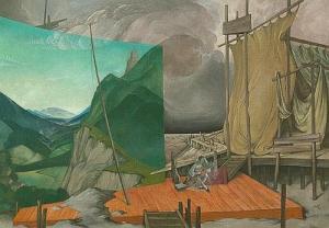 ROSENBUCH Werner 1924,Mandolinespieler in surrealer Landschaft,1970,Galerie Bassenge DE 2014-05-31