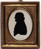 ROSENBURG OF BATH CHARLES 1745-1844,Profile of a gent silhouette on card,Keys GB 2017-03-23