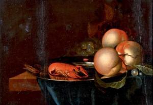 ROSENHAGEN Johannes 1640-1668,Nature morte de fruits et crustacés,Beaussant-Lefèvre FR 2014-05-23