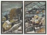 ROSENHAUER Theodor 1901-1996,Blick auf die winterliche Lößnitz von d,Schmidt Kunstauktionen Dresden 2015-12-12