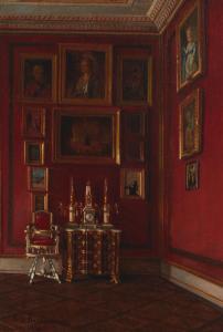 ROSENKRANTZ Anna 1864-1923,Interior with paintings,1918,John Moran Auctioneers US 2022-04-12