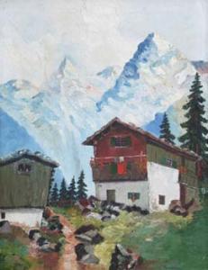 ROSENKRANZ Johann Heinrich 1801-1851,Alpine scene,1940,Peter Wilson GB 2008-09-10