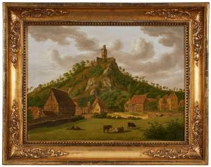 ROSENKRANZ Johann Heinrich 1801-1851,Blick auf die Burg Falkenstein,Dobritz DE 2021-11-13
