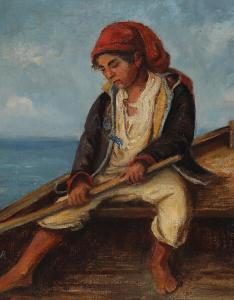 ROSENSTAND Vilhelm J. 1838-1915,A Neapolitan fishing boy,1838,Bruun Rasmussen DK 2023-05-29