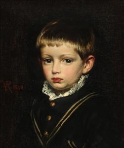 ROSENSTAND Vilhelm J. 1838-1915,Portrait of a young boy,1838,Bruun Rasmussen DK 2023-02-06