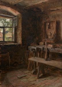 ROSENTHAL Toby Edward 1848-1917,Interior of a woodcarver's shop,1905,Bonhams GB 2013-08-06