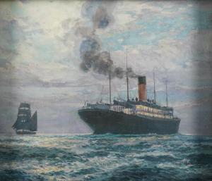 ROSENVINGE Odin 1880-1957,An ocean liner at dusk,Bellmans Fine Art Auctioneers GB 2024-02-19