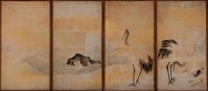 ROSETSU Nagasawa 1754-1799,Four sliding doors,Bonhams GB 2023-08-29