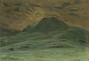 ROSING Svend Peter Christ 1892-1965,Moonlight view from Greenland,1924,Bruun Rasmussen DK 2019-04-22