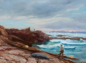 ROSING Svend Peter Christ 1892-1965,Sealing on Greenland,1928,Bruun Rasmussen DK 2017-04-10