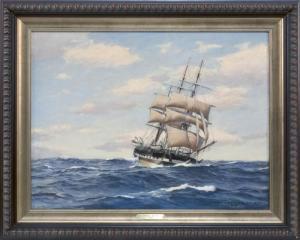 ROSNER Charles 1894-1975,An American whaleship at sea,1939,Eldred's US 2018-07-19