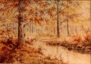 ROSS Joseph Halford 1866-1909,Autumnal River Landscape,Fellows & Sons GB 2006-11-07
