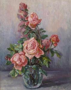 ROSS Mary Herrick 1856-1935,Pink roses in a vase,Bonhams GB 2011-04-05