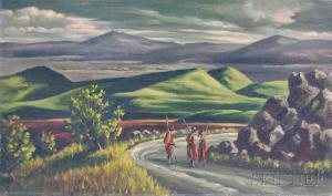 ROSS Pierre Sanford 1907-1954,Masai Natives on Cape to Cairo Road,Skinner US 2014-02-12
